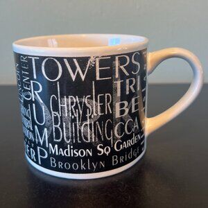 SD GRAPHICS Blue Harbor NEW YORK CITY Souvenir Retro Jumbo Ceramic Mug Cup 20oz